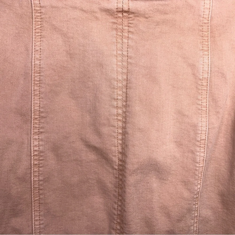 Size 28 Kendall And Kylie Peach Pink Denim Stretch Skirt Mini Zip Closure